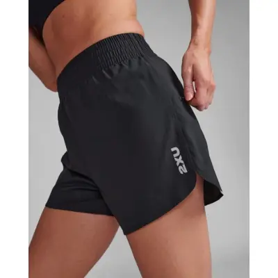 2XU Aero Hi-Rise 4 Inch Shorts Black/Silver Reflective - XL