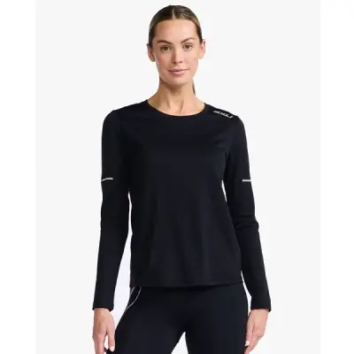 2XU Aero L/S Women Black/Silver Reflective - XXS