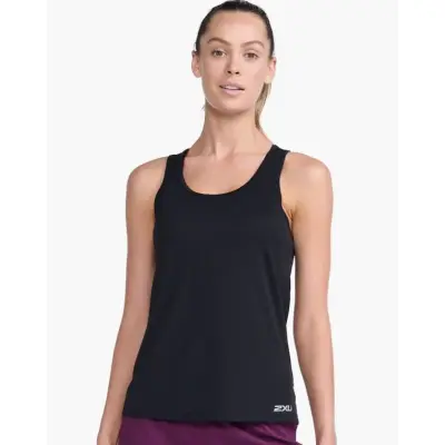 2XU Aero Singlet Black/Silver Reflective - XL