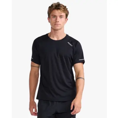2XU Aero Tee Black/Silver Reflective - XXL