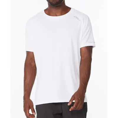 2XU Aero Tee Men White/Silver Reflective