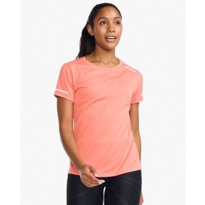 2XU Aero Tee Women Hyper Coral/White Reflective