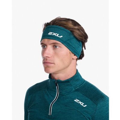 2XU Ignition Headband Deep Jade/Silver Reflective