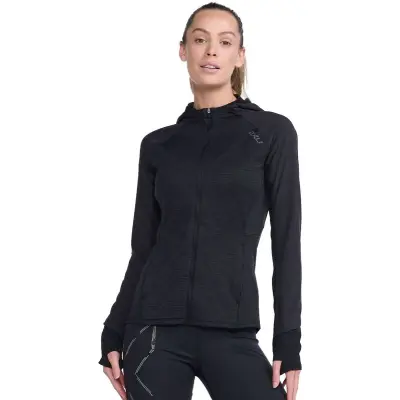 2XU Ignition Shield Hood Mid W Mellanlager Tröja Black/Black Reflective, M