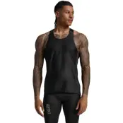 2XU Light Speed React Singlet M T-shirt Black/Black Reflective, S
