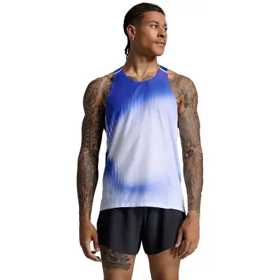 2XU Light Speed React Singlet M T-shirt Glass Gradient Surf/White Reflective, L