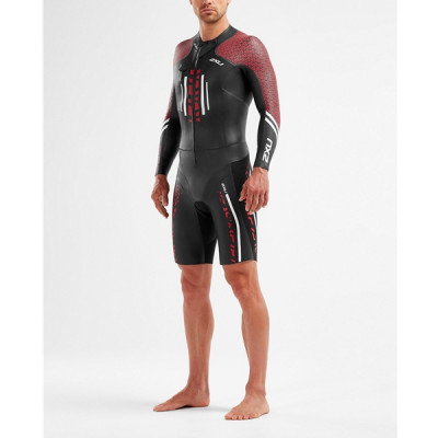 2XU Pro-Swim Run Pro Wetsuit Men  Black/Flame Scarlet
