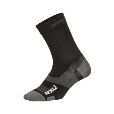 2XU Vectr Light Cushion Crew Sock Unisex Black/Titanium