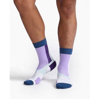 2XU Vectr Light CushionCrew Sock Unisex Moonlight/Lavender