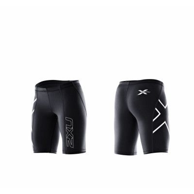 Comp Short-W, Black/Silver Logo, S,  2xu