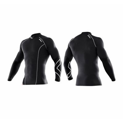 Thermal L/S Comp Top-M, Black/Black, Xl,  2xu