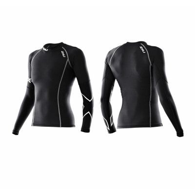 Thermal L/S Compr. Top -W, Black/Black, Xl,  2xu