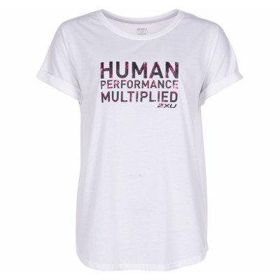 Urban Ext Sleeve Crew Tee-W, White/White, M,  2xu