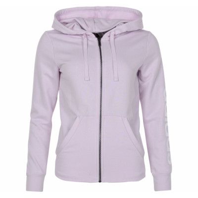 Ess Lin Fz Hd, Aerpnk/White, S,  Adidas Kläder