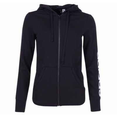 ess lin fz hd, black/white, l,  adidas kläder