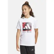 J Camo Logo Tee, White, 140, T-Shirts