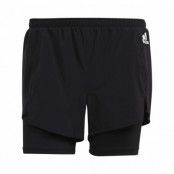 W 2in1 Sho, Black/White, L,  Shorts