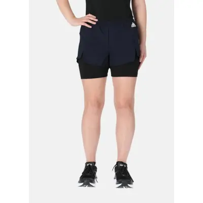 W 2in1 Sho, Legink/White, L,  Korta Tights