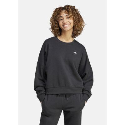 W Sl Fc Swt, Black/White, L,  Sweatshirts