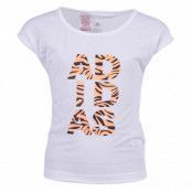 Yg W B Ling Tee, White/Flaora, 170, Adidas