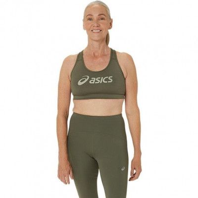 Asics Core Asics Logo Bra Mantle Green/Olive Grey