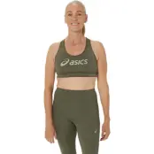 Asics Core Asics Logo Bra Mantle Green/Olive Grey