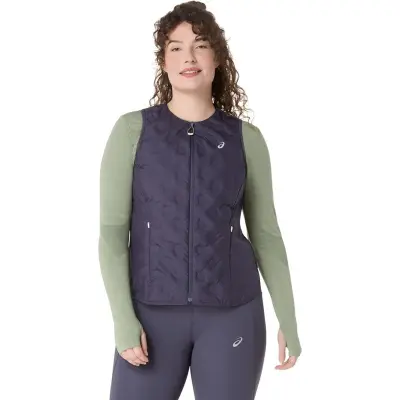 Asics Nagino Run Padded Gilet Women Indigo Fog - XL