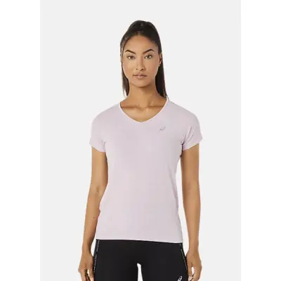 V-Neck Ss Top, Barely Rose, M,  Löpar-T-Shirts
