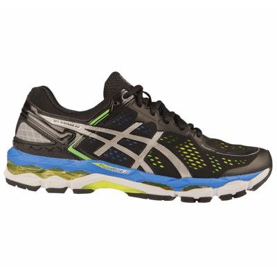 Gel-Kayano 22, Black/Silver/Flash Yellow, 13.5,  Asics