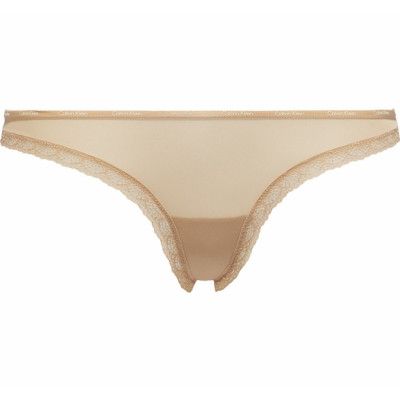 Thong, Buff, L,  Calvin Klein