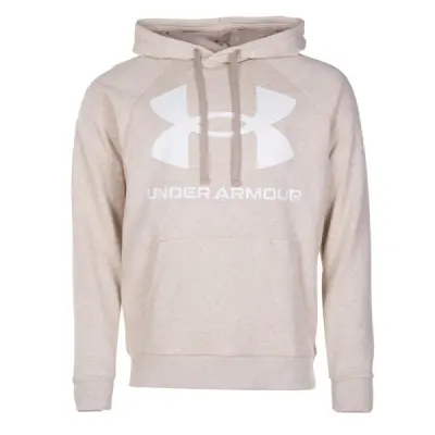 Ua Rival Fleece Big Logo Hd, Highland Buff Light Heather, L,  Under Armour
