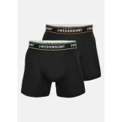 Active Boxer Shorts 2-Pack, Black/Orange/Lime, L, Underkläder