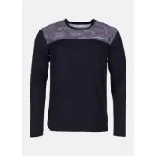 Athletic Ls Tee, Black Aop/Black, L,  Träningströjor