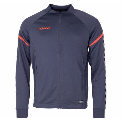 Auth. Charge Poly Zip Jacket, Ombre Blue/Nasturtium, Xxl,  Hummel