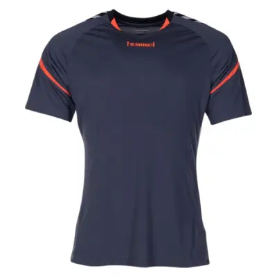 Auth. Charge Ss Poly Jersey, Ombre Blue/Nasturtium Pr, S,  Hummel