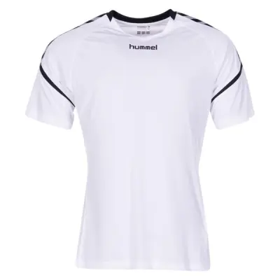 Auth. Charge Ss Poly Jersey, White Pr, L,  Hummel