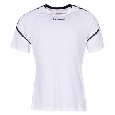 Auth. Charge Ss Poly Jersey, White Pr, M,  Hummel