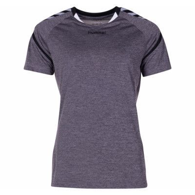 Auth. Charge Ss Poly Jersey Wo, Dark Grey Melange, L,  Hummel