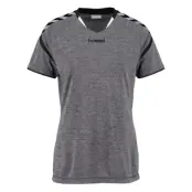 Auth. Charge Ss Poly Jersey Wo, Dark Grey Melange, Xxl,  Hummel