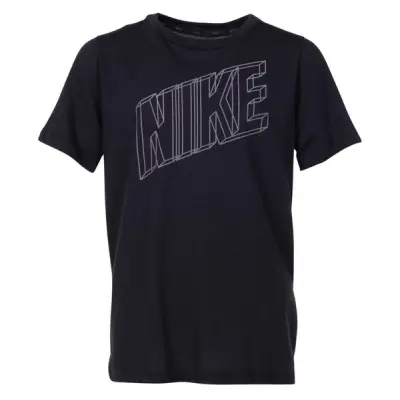 B Nk Brthe Gfx Ss Top, Black/Gunsmoke, L,  T-Shirts