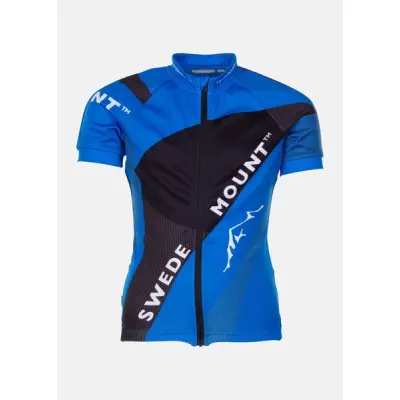 Bike S/S Jersey Jr, Black/Blue, 170,  Swedemount