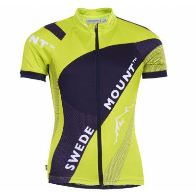 Bike S/S Jersey Jr, Black/Neon, 130,  Cykelkläder