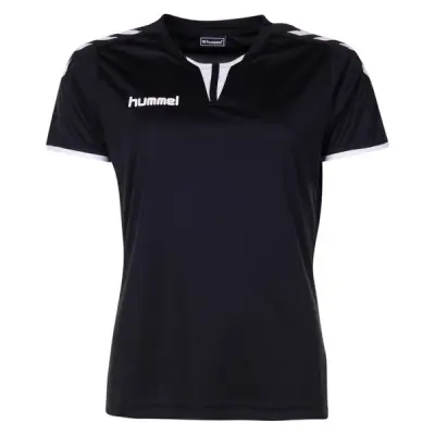 Core Womens Ss Jersey, Black Pr, Xs,  Hummel