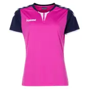 Core Womens Ss Jersey, Rose Violet/Marine Pr, S,  Hummel