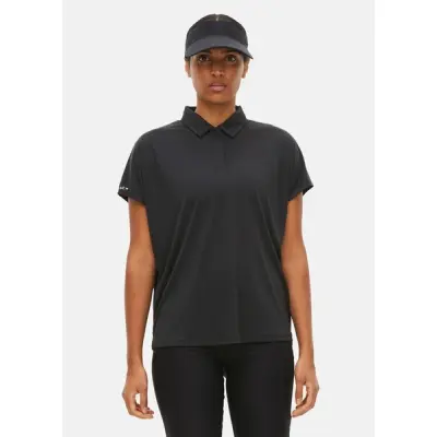 Corinne Loose Poloshirt, Black, Xl,  Funktionspikéer