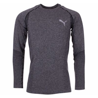 Evoknit Basic Ls Tee, Puma Black Heather, S,  Puma