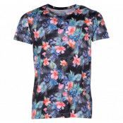 Fusion Tee, Flower Aop/Black, 2xl,  Tränings-T-Shirts