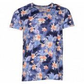 Fusion Tee, Flower Aop/Navy, 3xl,  Tränings-T-Shirts