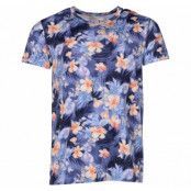 Fusion Tee, Flower Aop/Navy, S,  Tränings-T-Shirts