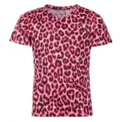 Fusion Tee Jr, Aop Pink Leopard, 130,  T-Shirts